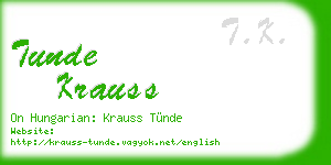 tunde krauss business card